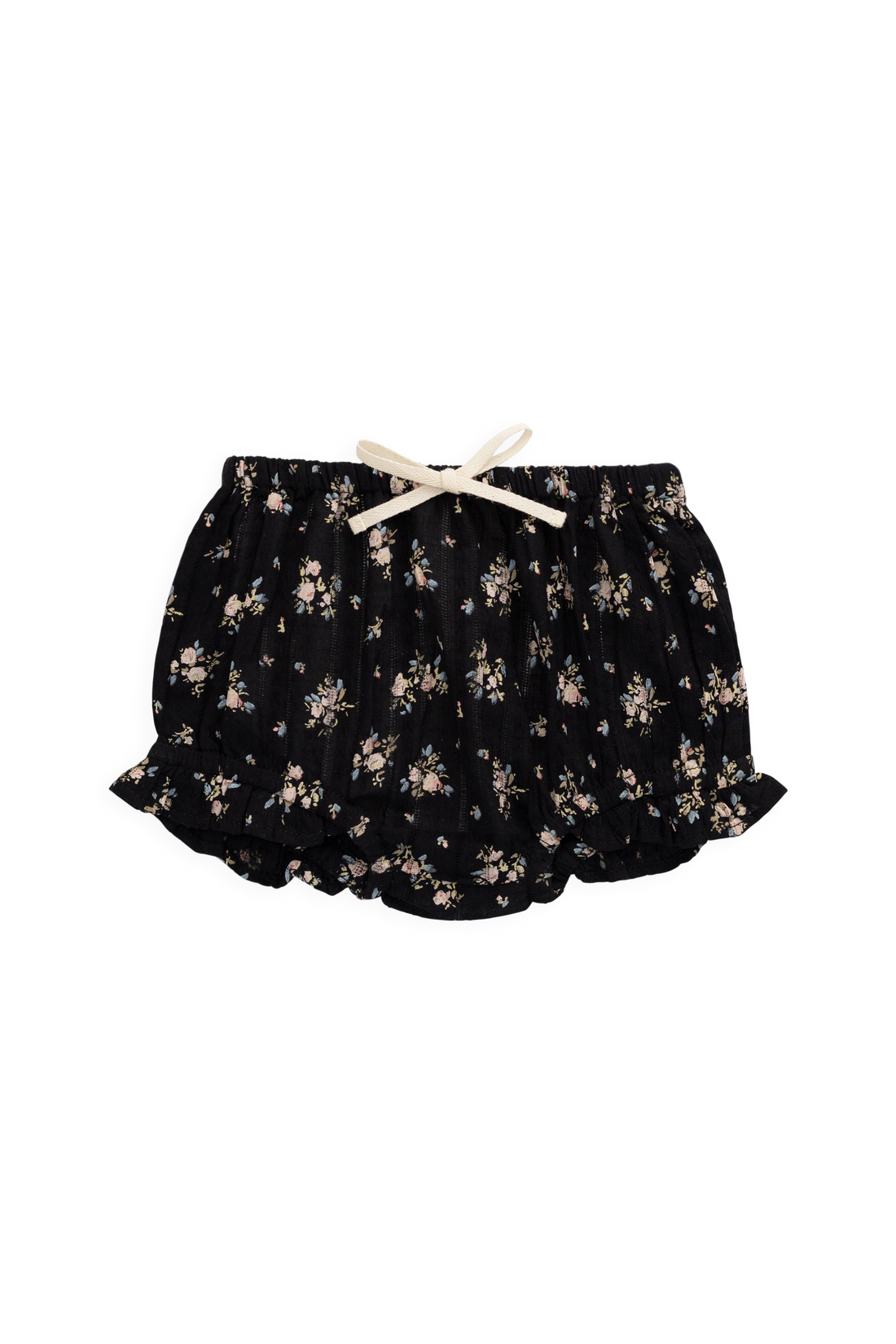 Organic Cotton Frill Bloomer - Cassie Caviar Childrens Bloomer from Jamie Kay NZ