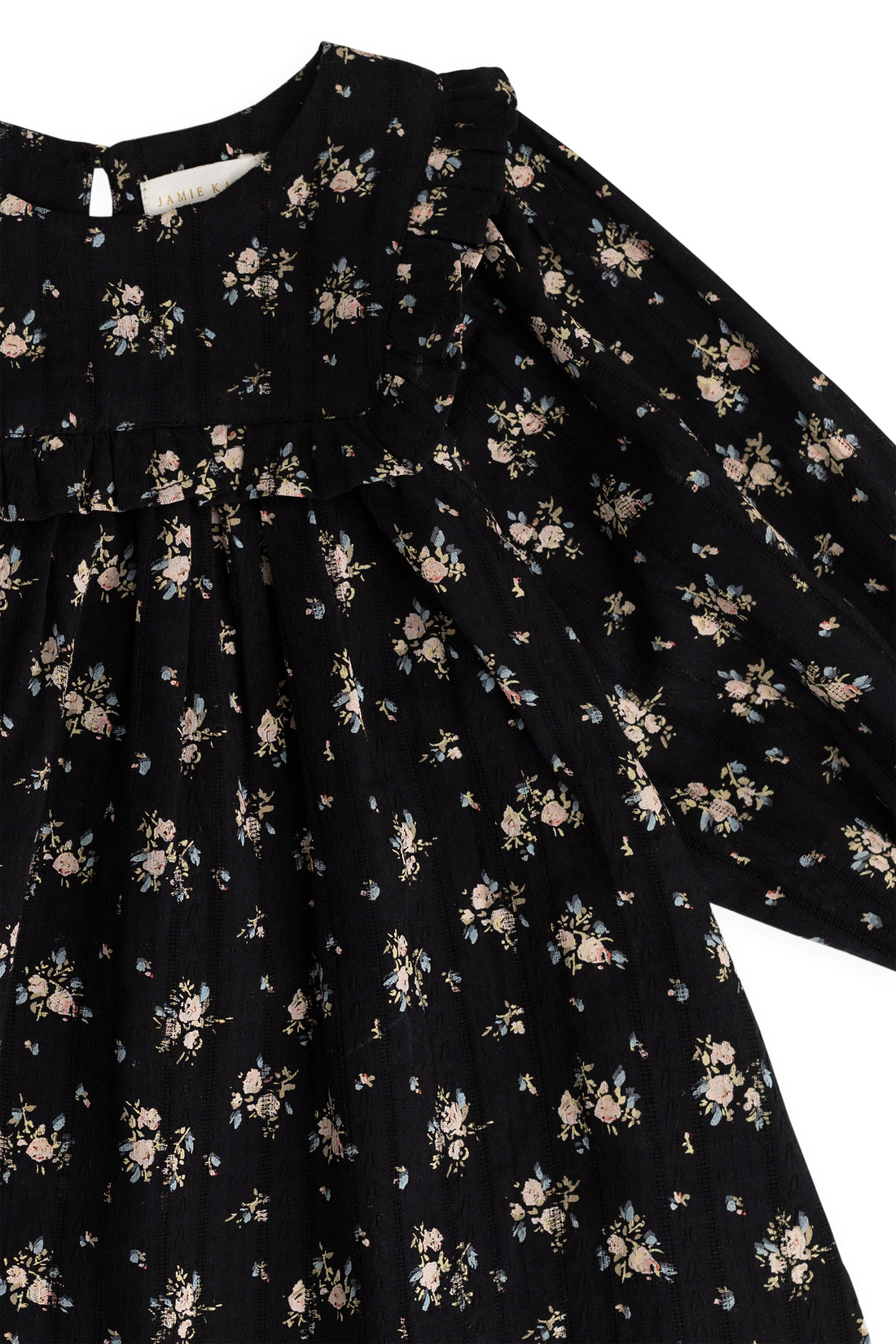 Organic Cotton Gianna Dress - Cassie Caviar Childrens Dress from Jamie Kay NZ