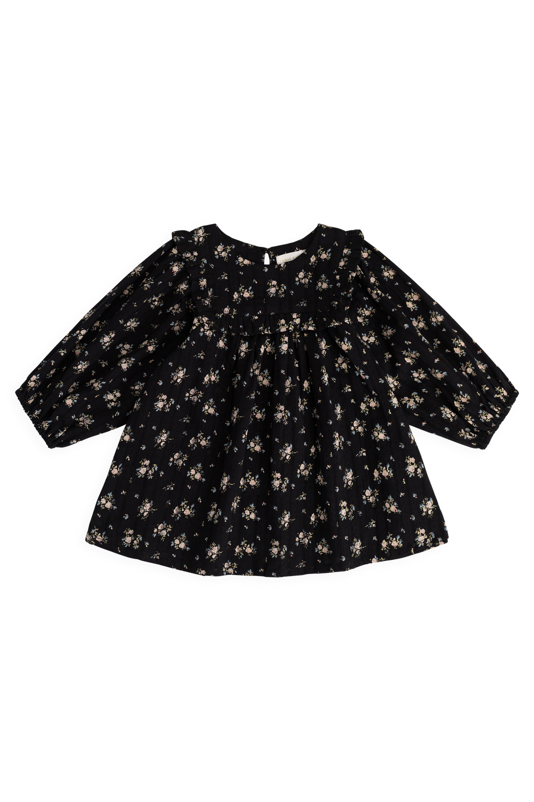 Organic Cotton Gianna Dress - Cassie Caviar Childrens Dress from Jamie Kay NZ