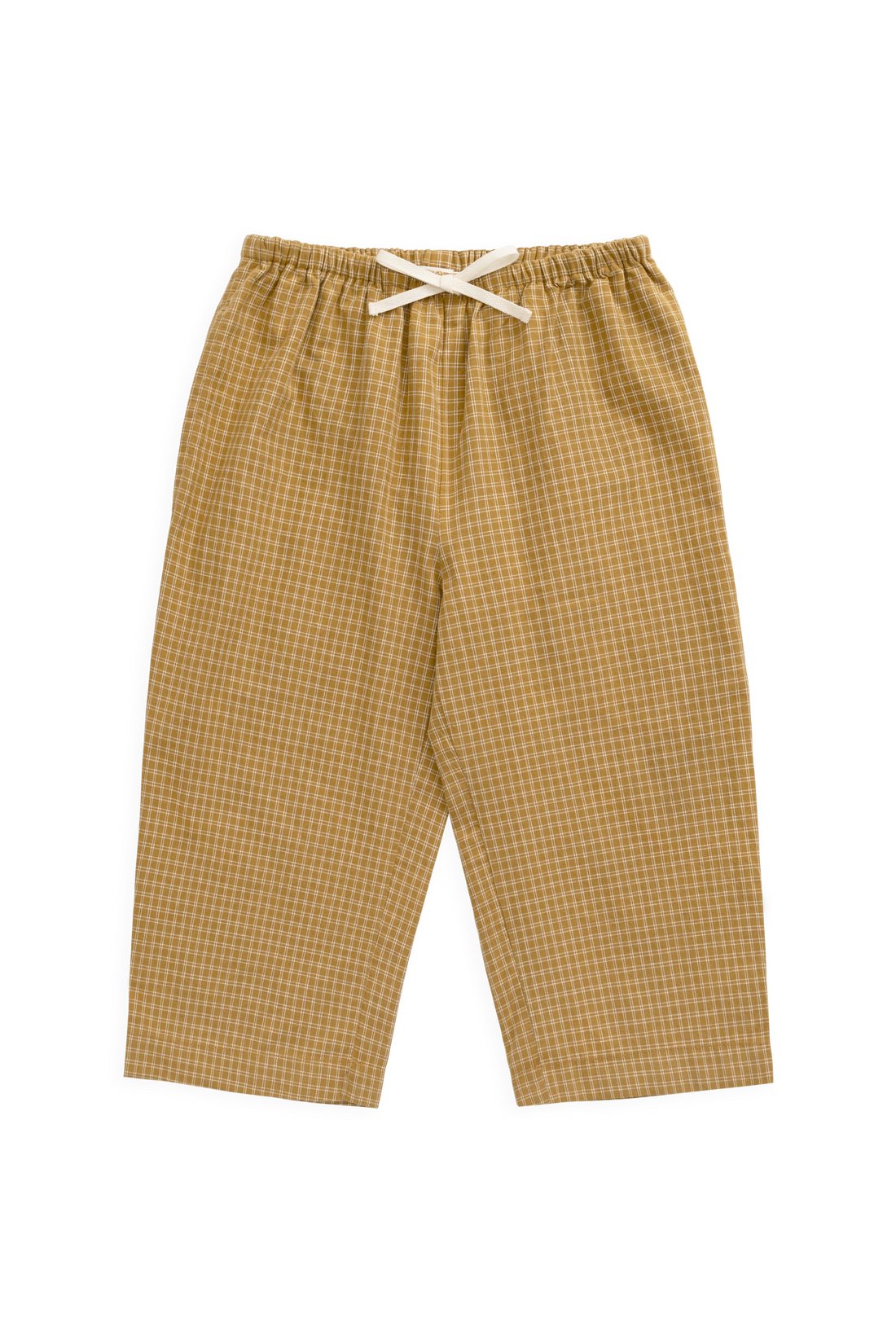 Organic Cotton Kenji Pant - Windowpane Check Buckwheat Childrens Pant from Jamie Kay NZ