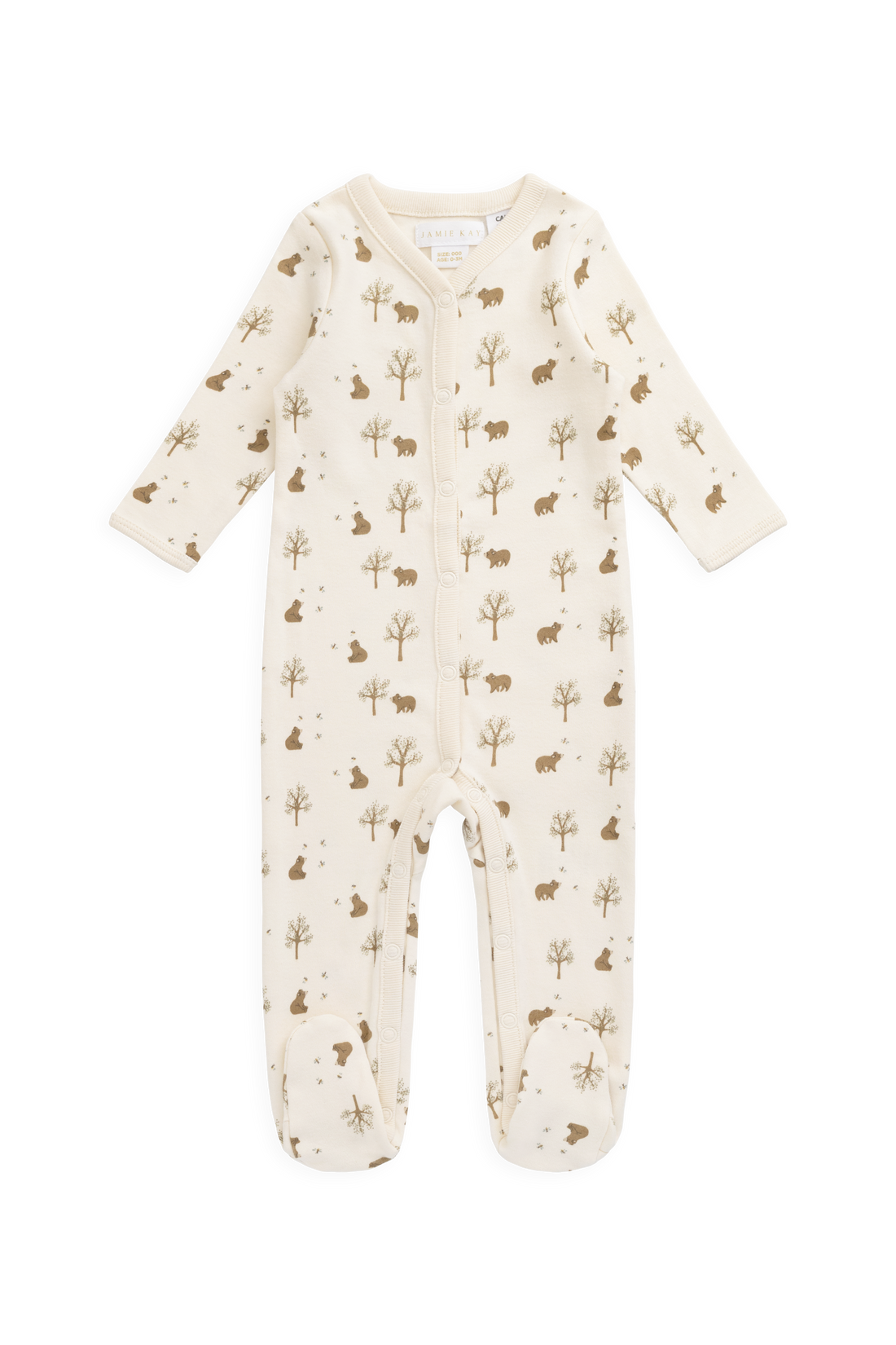 Organic Cotton Murphy Onepiece - Honey Bear Cloud Childrens Onepiece from Jamie Kay NZ