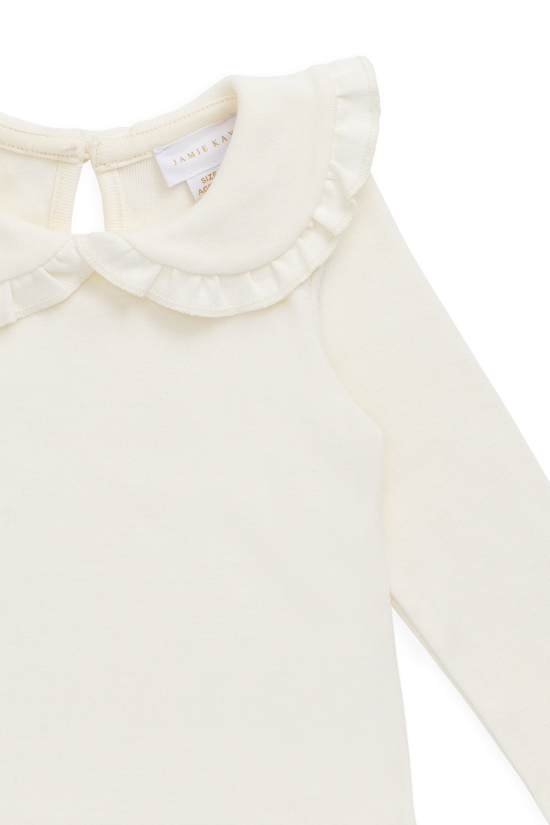 Organic Cotton Rib Adelaide Top - Parchment Childrens Top from Jamie Kay NZ