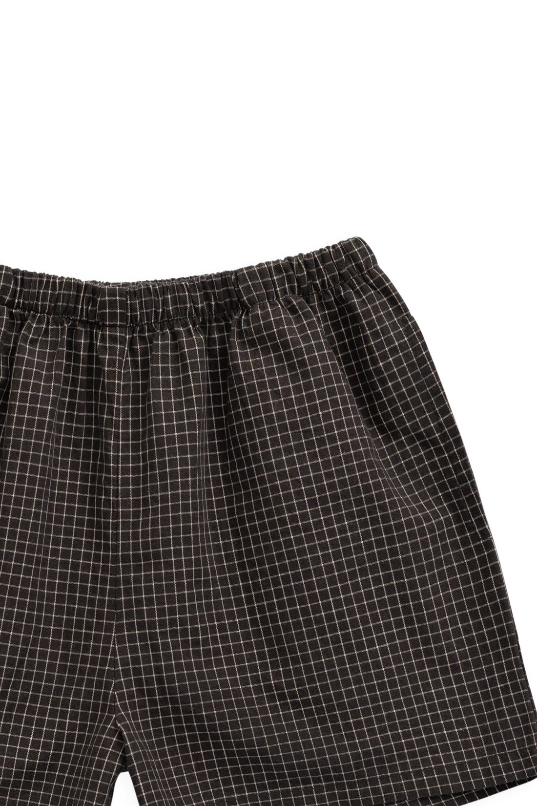 Organic Cotton Wilder Short - Basalt Grid Childrens Shorts from Jamie Kay NZ