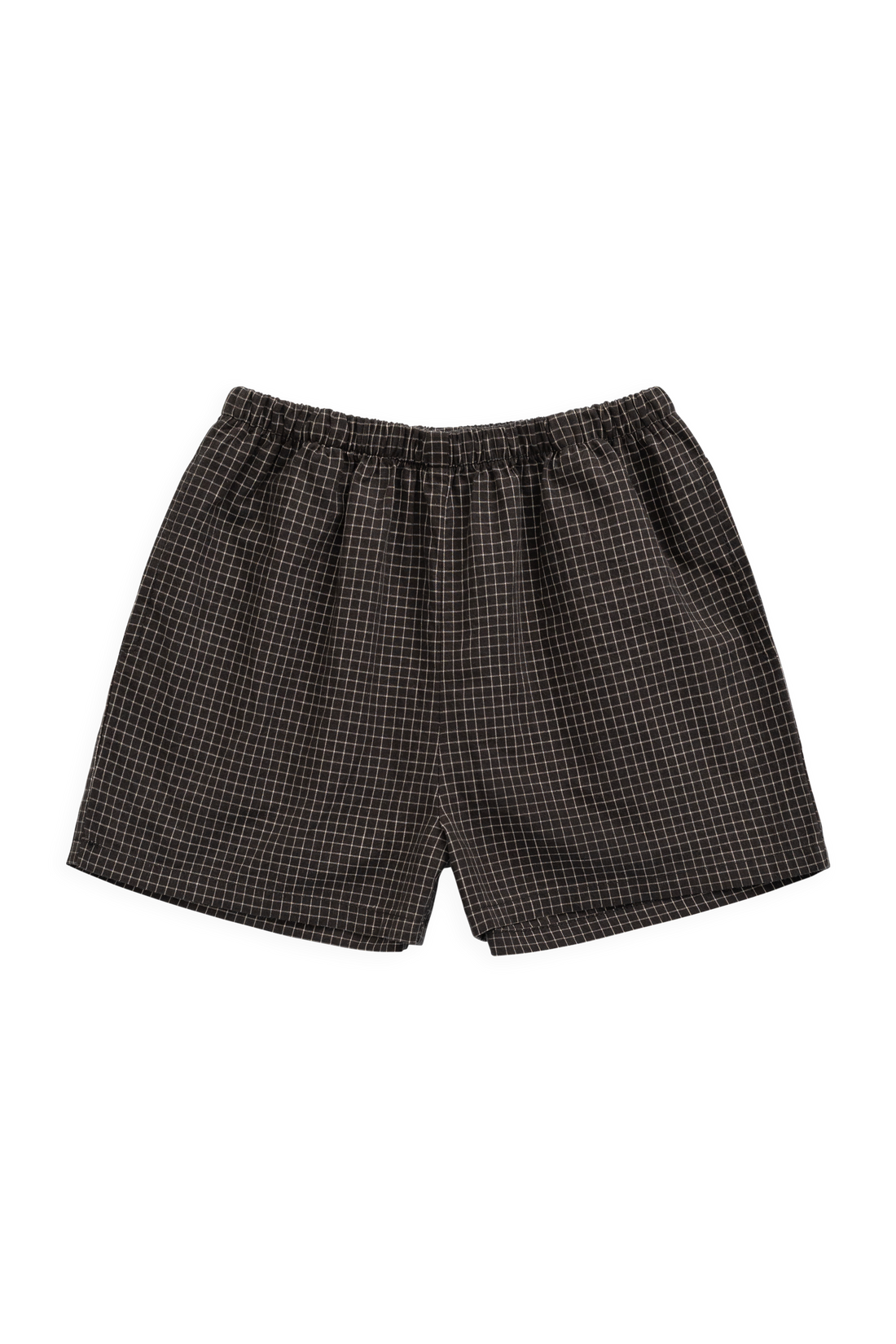 Organic Cotton Wilder Short - Basalt Grid Childrens Shorts from Jamie Kay NZ