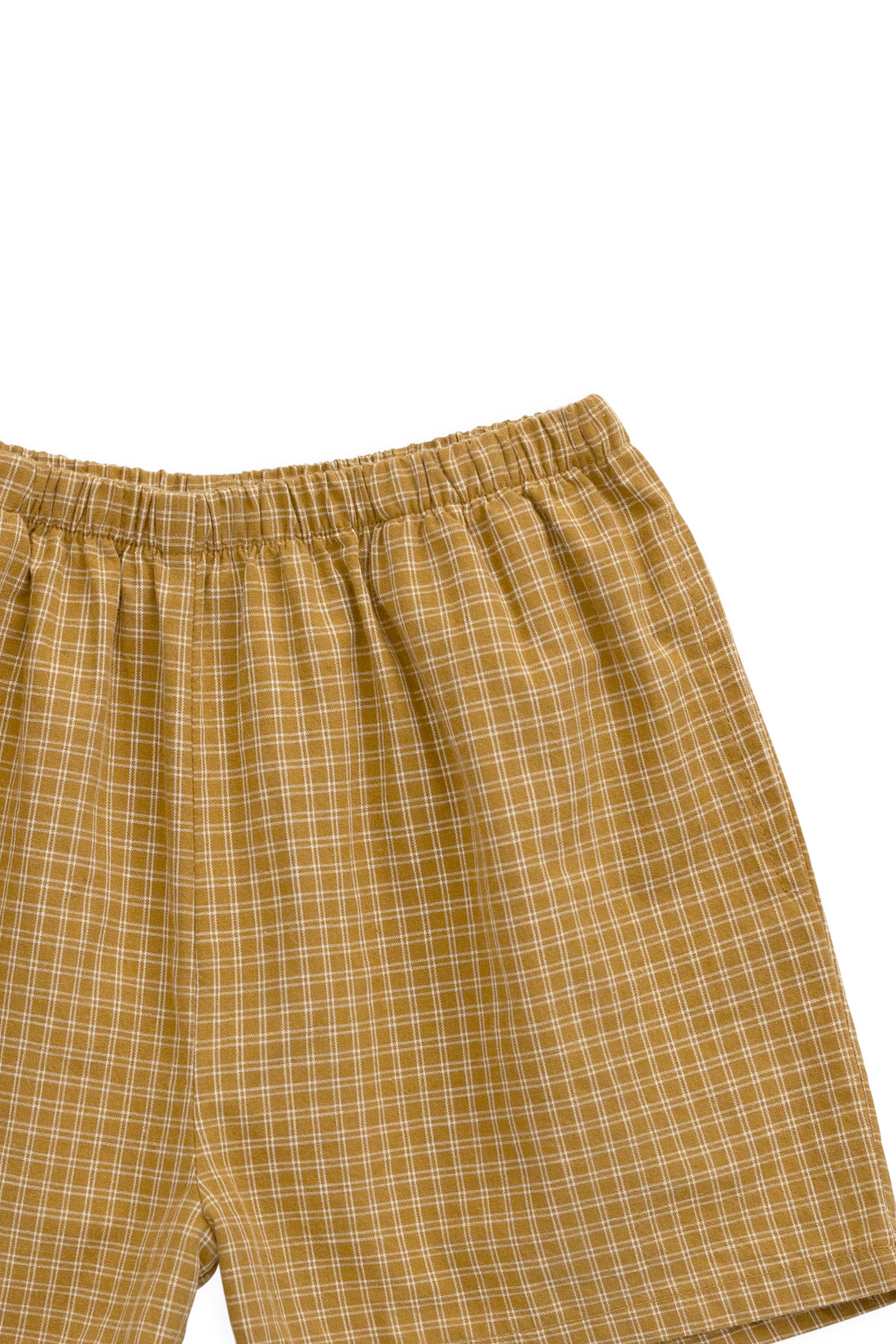 Organic Cotton Wilder Short - Windowpane Check Buckwheat Childrens Short from Jamie Kay NZ