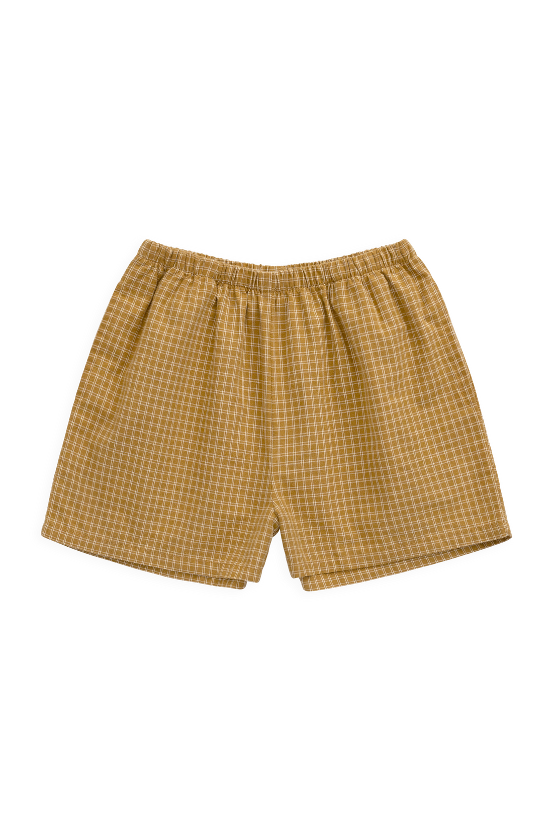 Organic Cotton Wilder Short - Windowpane Check Buckwheat Childrens Short from Jamie Kay NZ