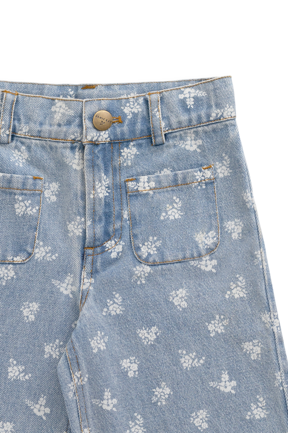 Theodora Pant - Tully Floral Denim Childrens Pant from Jamie Kay NZ