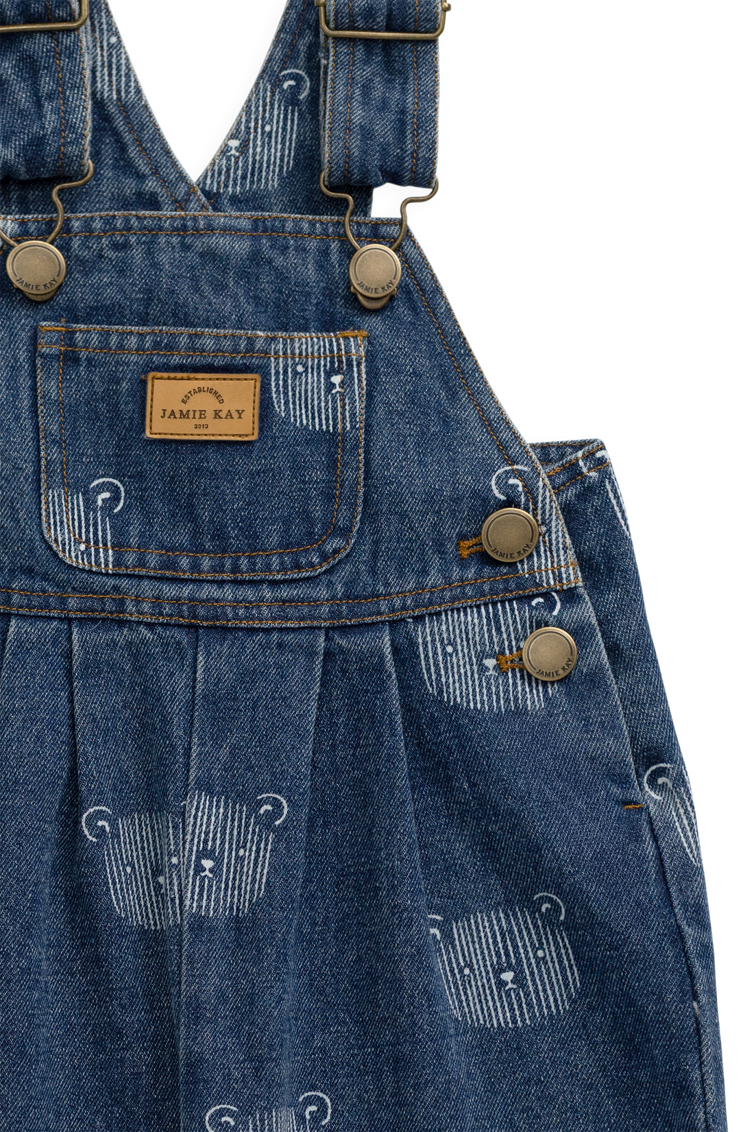 Wilson Overall - Teddy Face Denim Childrens Overall from Jamie Kay NZ