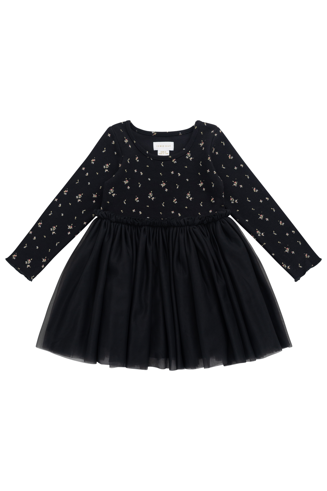Anna Tulle Dress - Dina Ebony Childrens Dress from Jamie Kay NZ