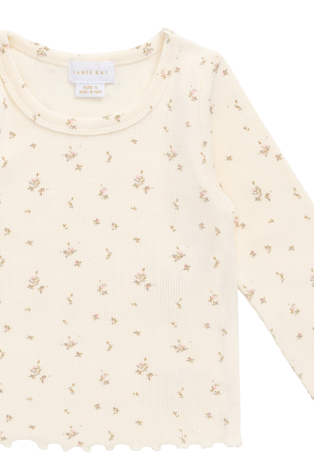 Organic Cotton Fine Rib Agathe Top - Dina Antique Childrens Top from Jamie Kay NZ