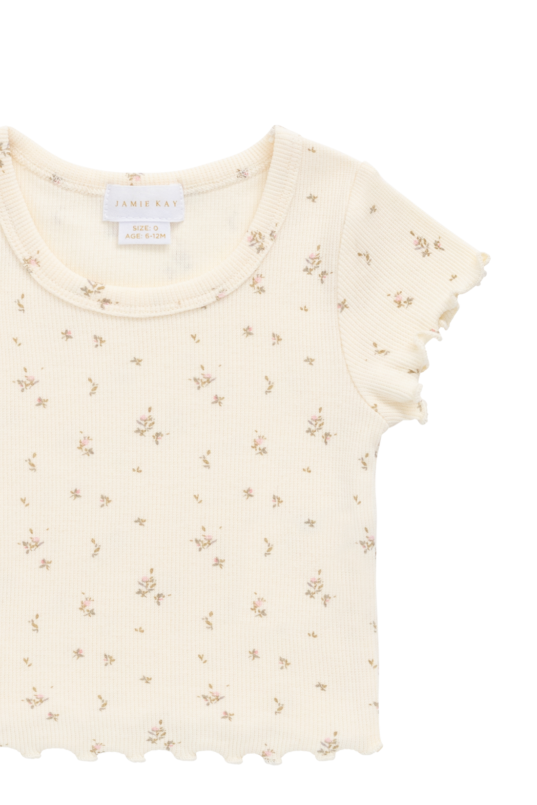 Organic Cotton Fine Rib Ines Top - Dina Antique Childrens Top from Jamie Kay NZ