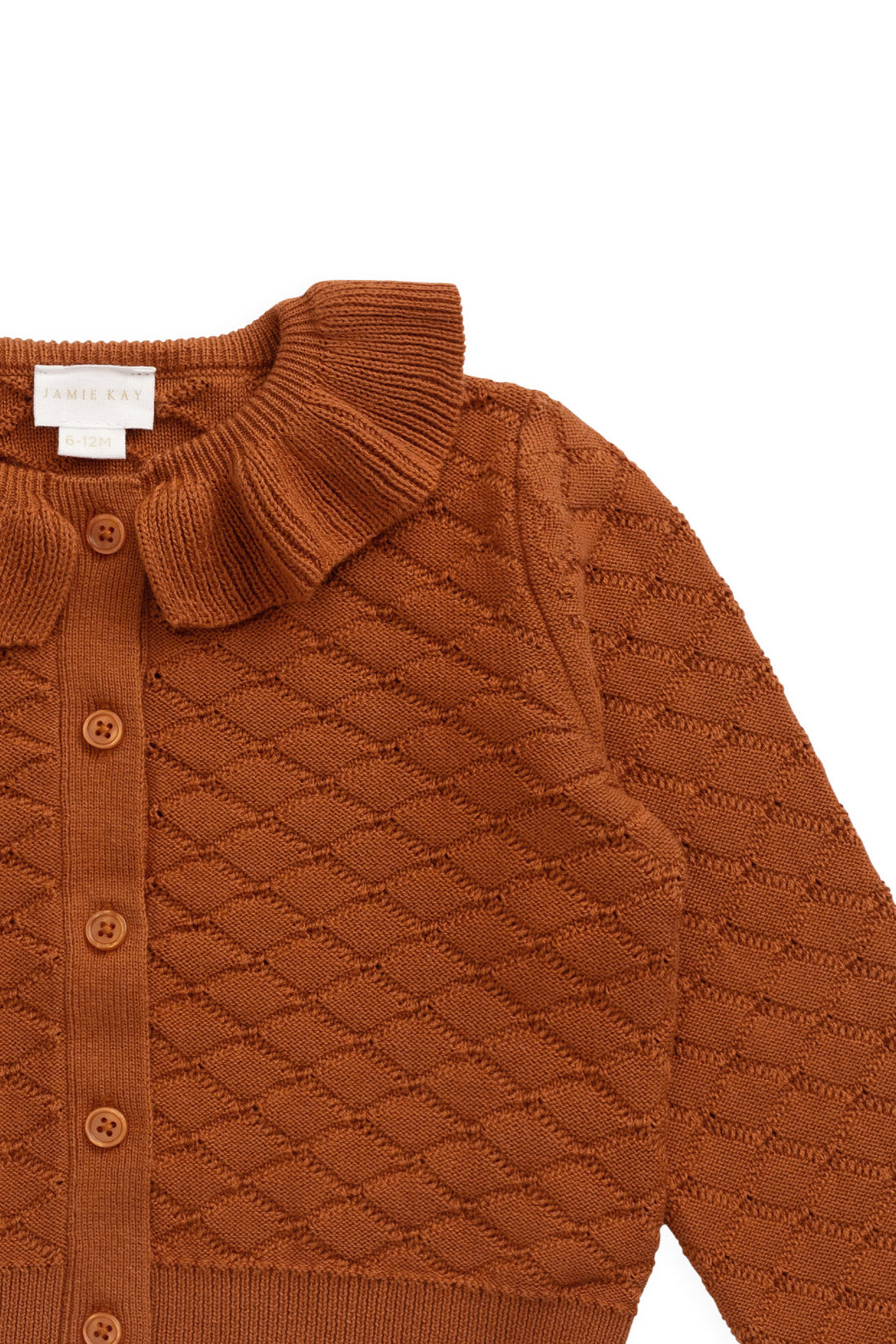 Alison Cardigan - Dusty Ginger Childrens Cardigan from Jamie Kay NZ