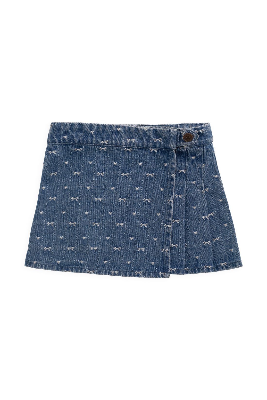 Beatrice Skirt - Amour Bows Denim Childrens Skirt from Jamie Kay NZ