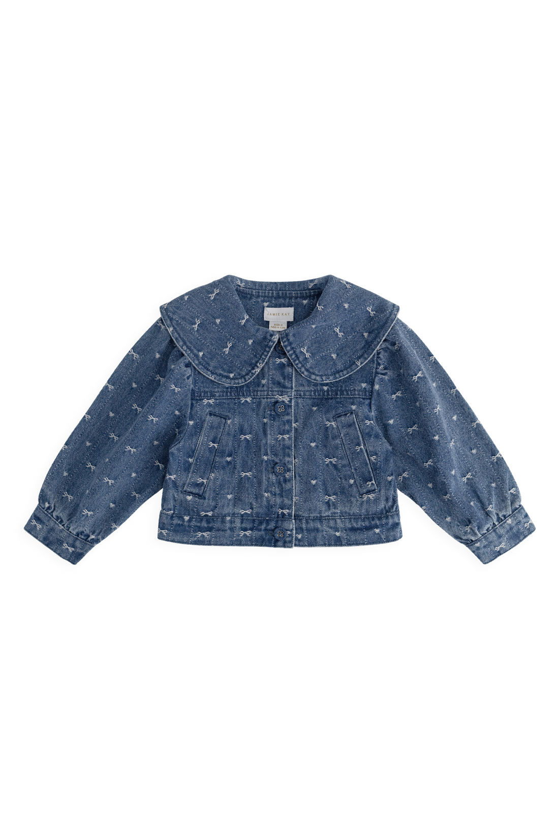 Elka Jacket - Amour Bows Denim Childrens Jacket from Jamie Kay NZ