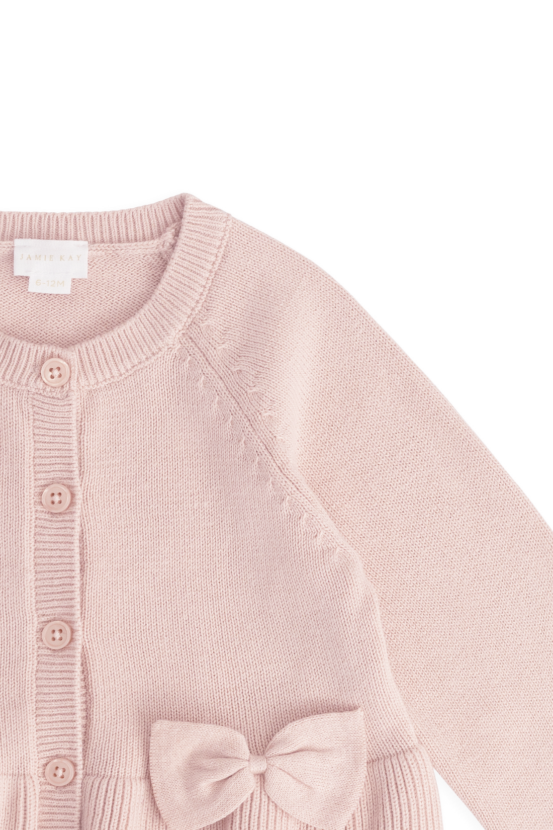 Lyla Cardigan - Shell Pink Childrens Cardigan from Jamie Kay NZ