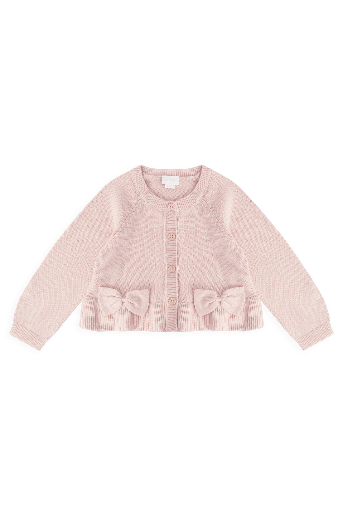 Lyla Cardigan - Shell Pink Childrens Cardigan from Jamie Kay NZ