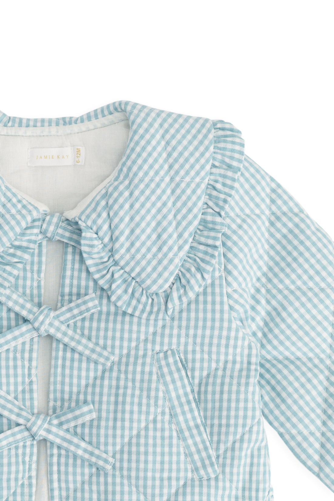 Mariette Jacket - Sky Gray Gingham Childrens Jacket from Jamie Kay NZ