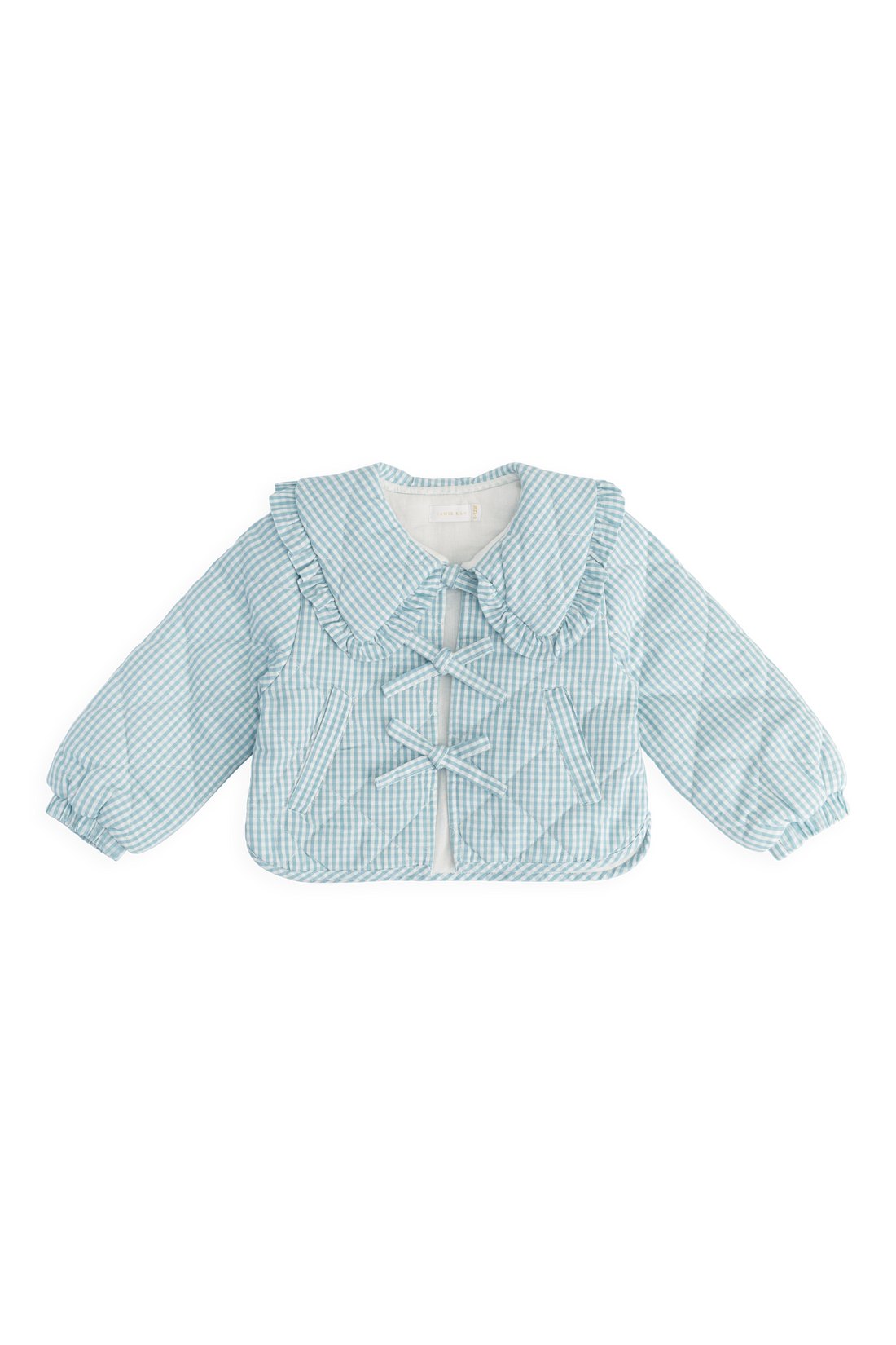 Mariette Jacket - Sky Gray Gingham Childrens Jacket from Jamie Kay NZ