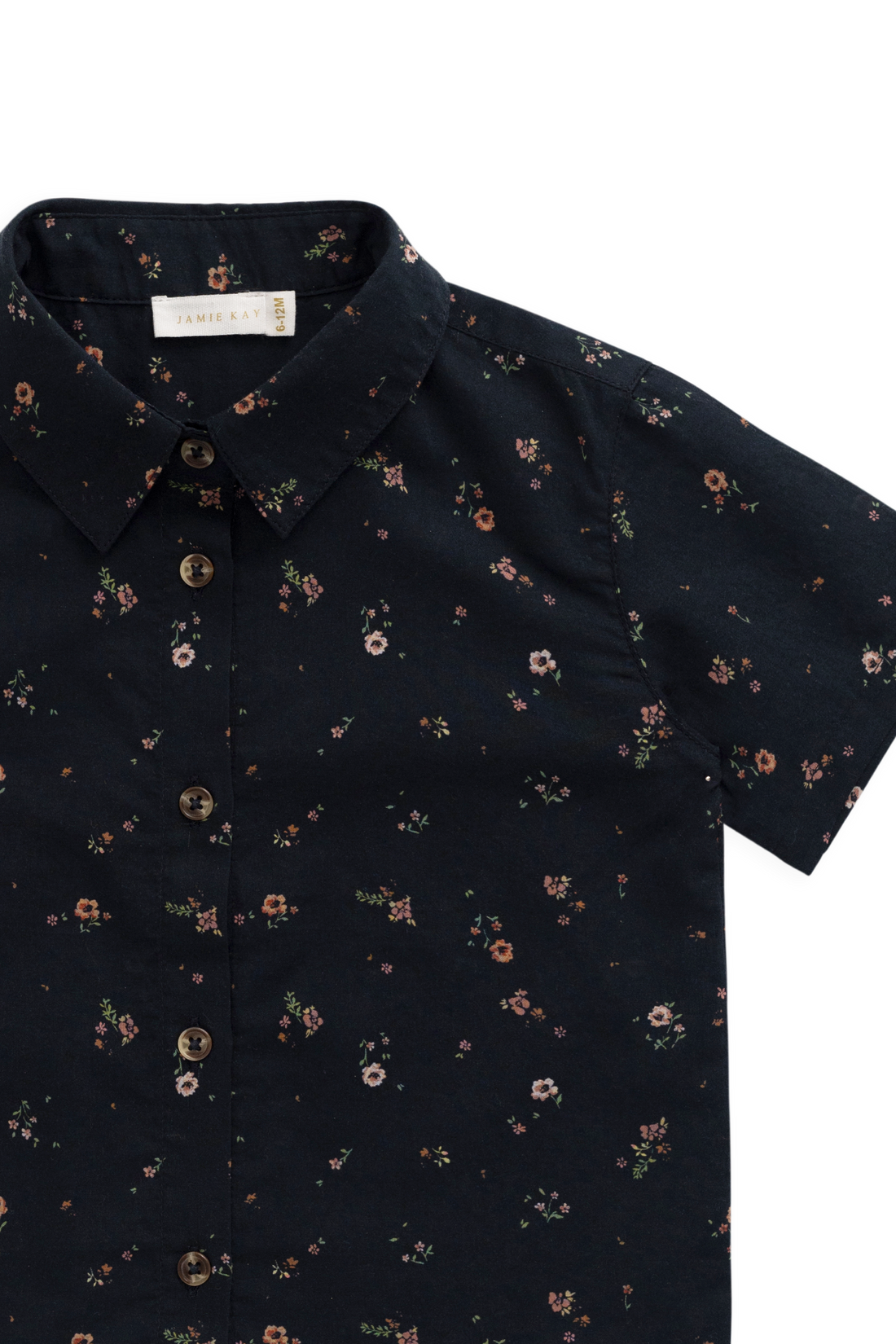 Organic Cotton Alexander Shirt - Eloise Navy Childrens Top from Jamie Kay NZ