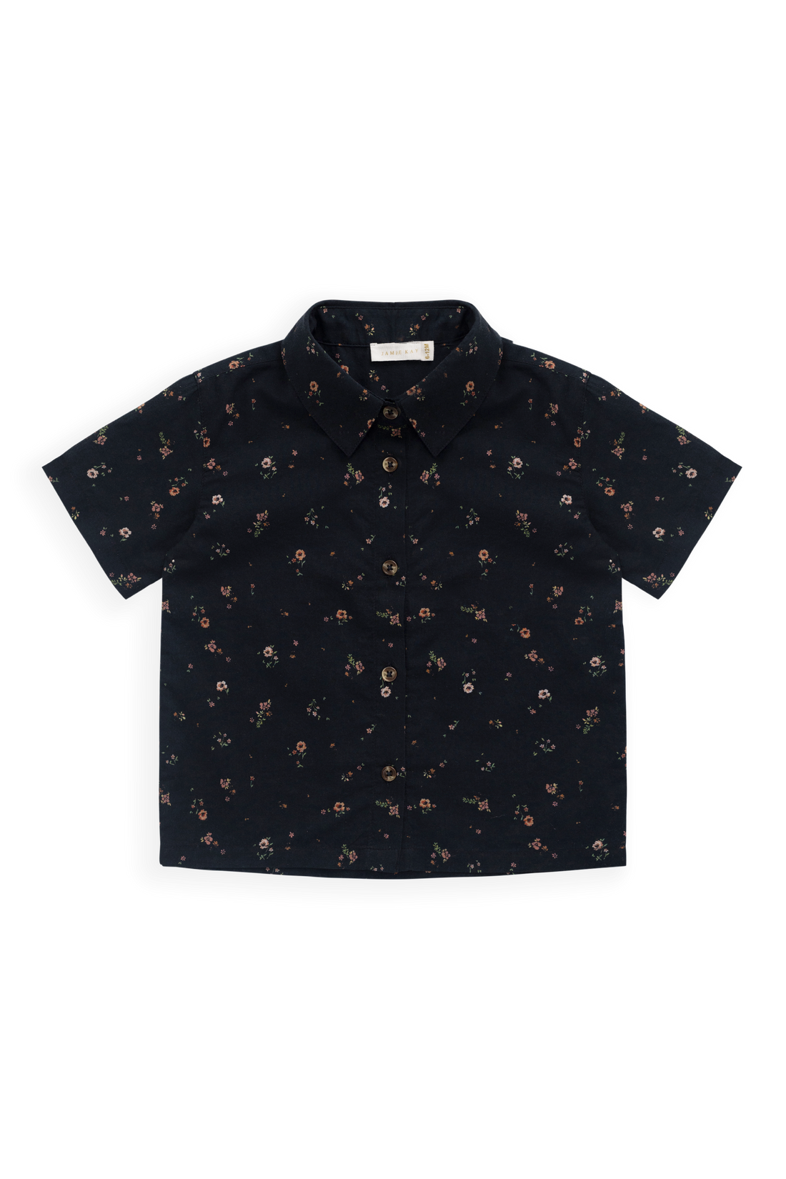 Organic Cotton Alexander Shirt - Eloise Navy Childrens Top from Jamie Kay NZ