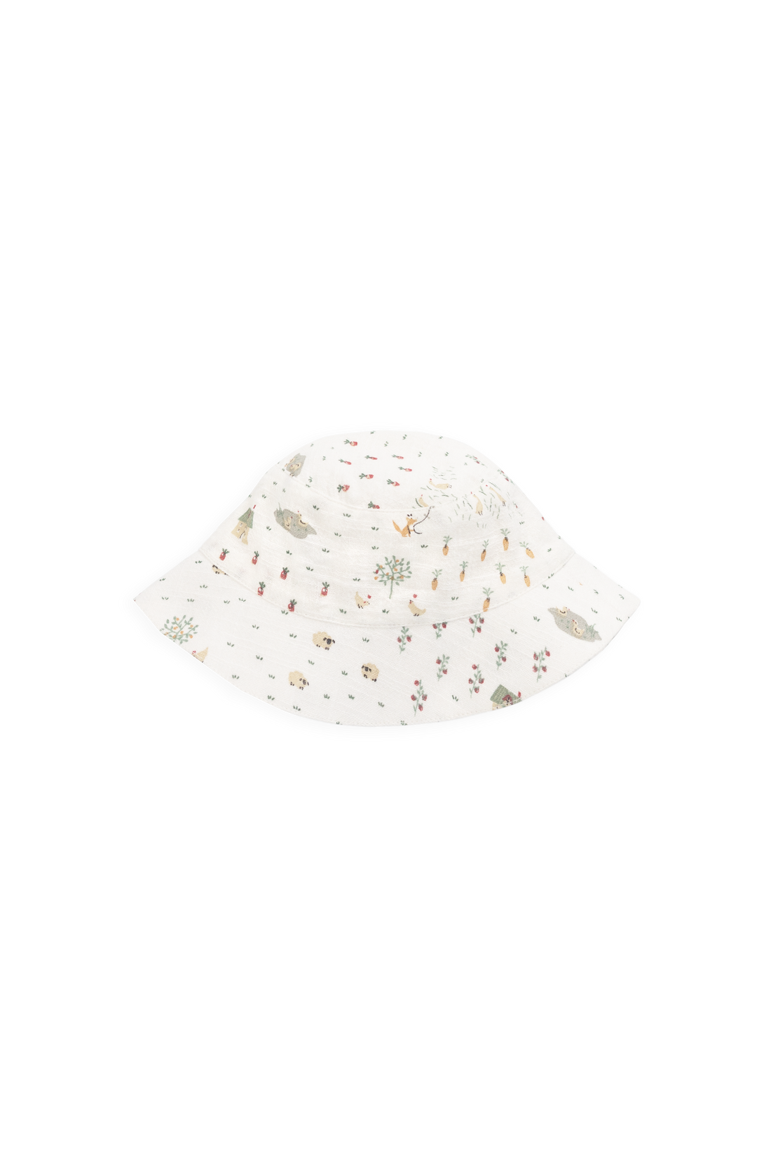 Organic Cotton Bucket Hat - Countryside Life Tofu Childrens Hat from Jamie Kay NZ