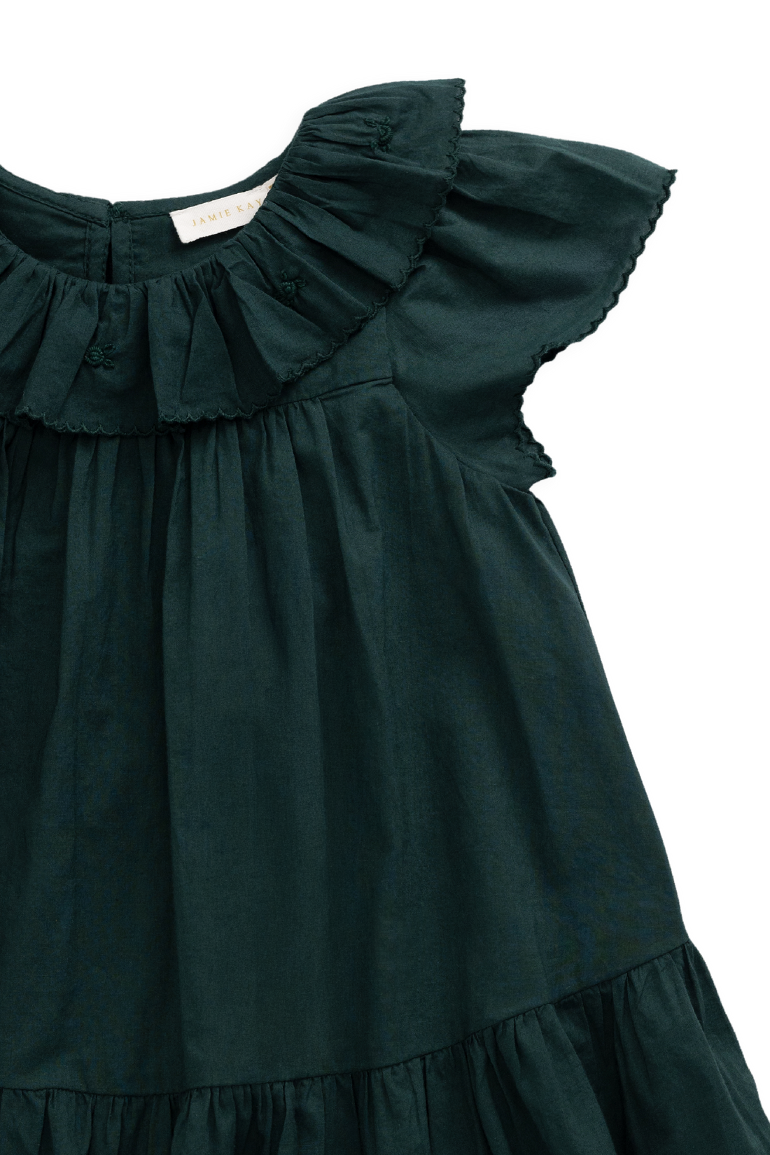 Organic Cotton Calianna Dress - Deep Fern Childrens Dress from Jamie Kay NZ