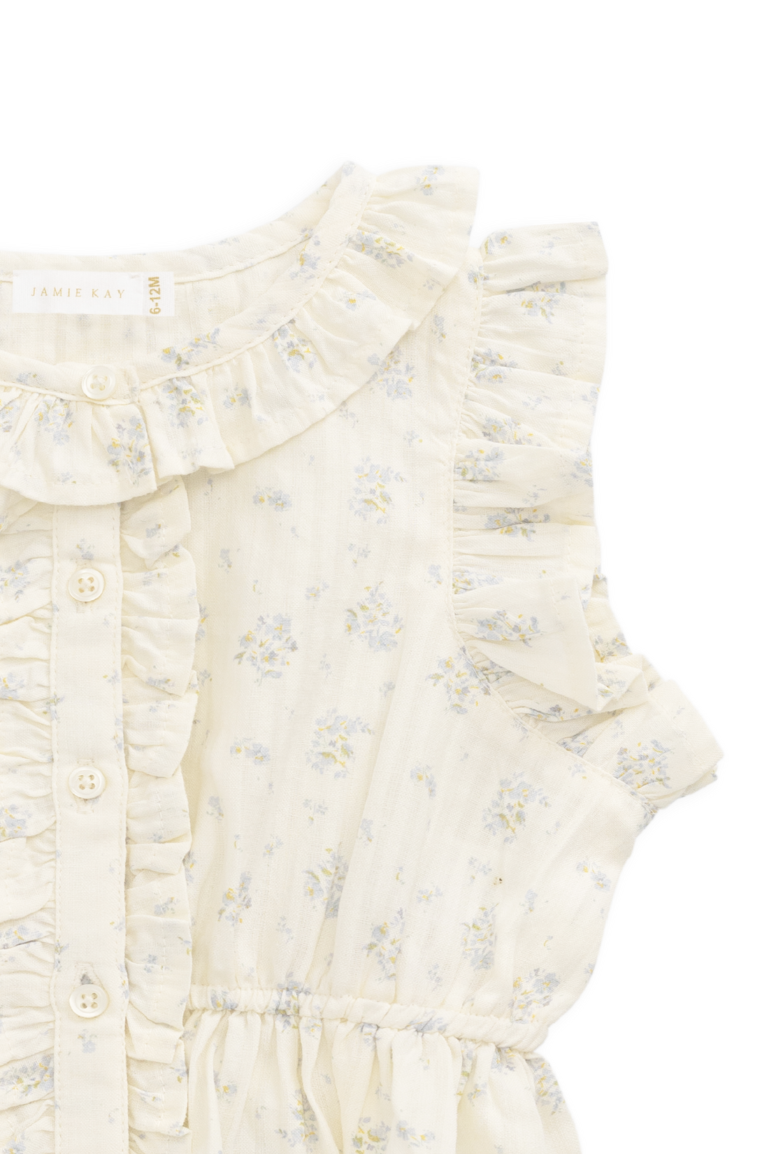 Organic Cotton Calianna Top - Justine Vanilla Sky Childrens Top from Jamie Kay NZ