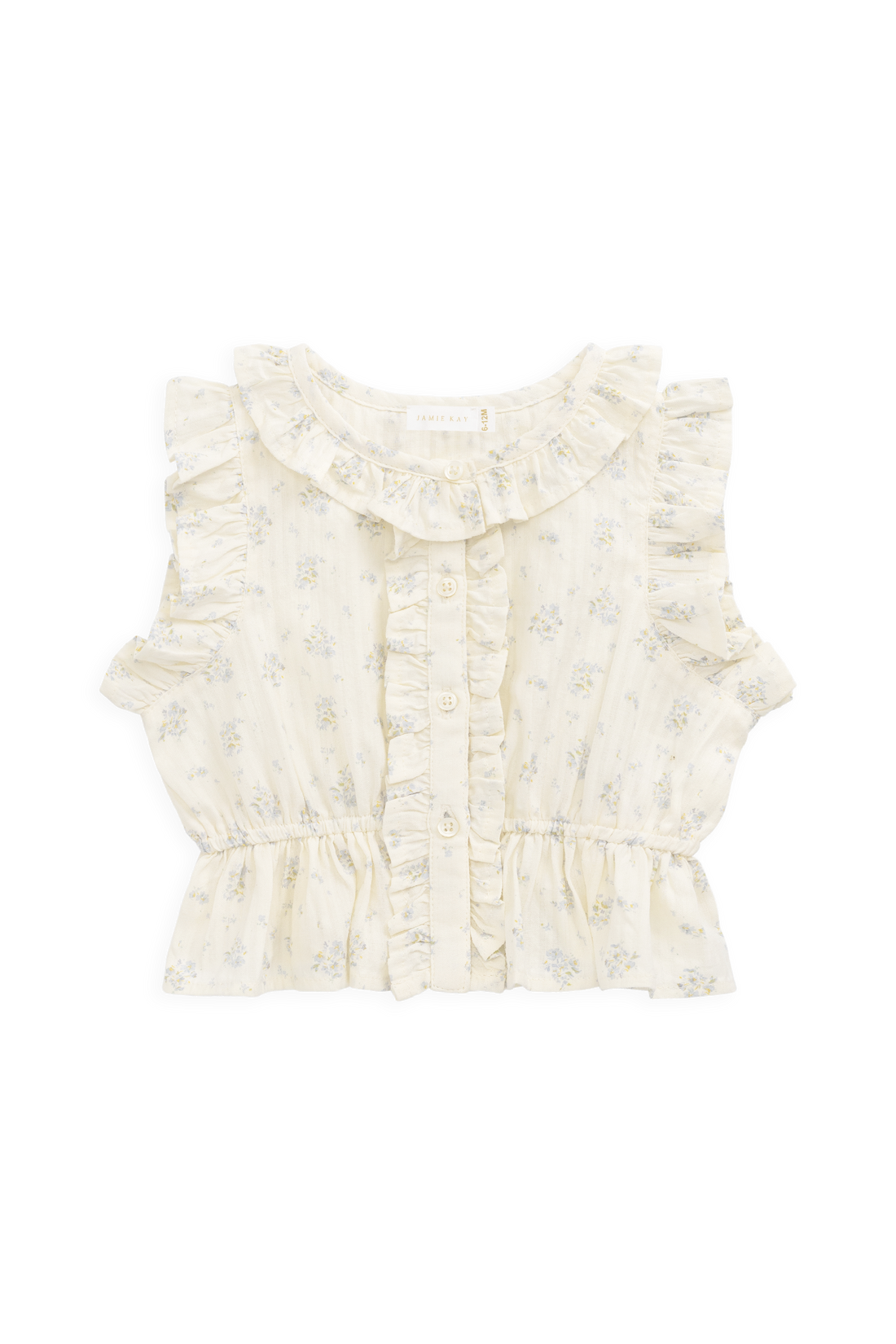 Organic Cotton Calianna Top - Justine Vanilla Sky Childrens Top from Jamie Kay NZ
