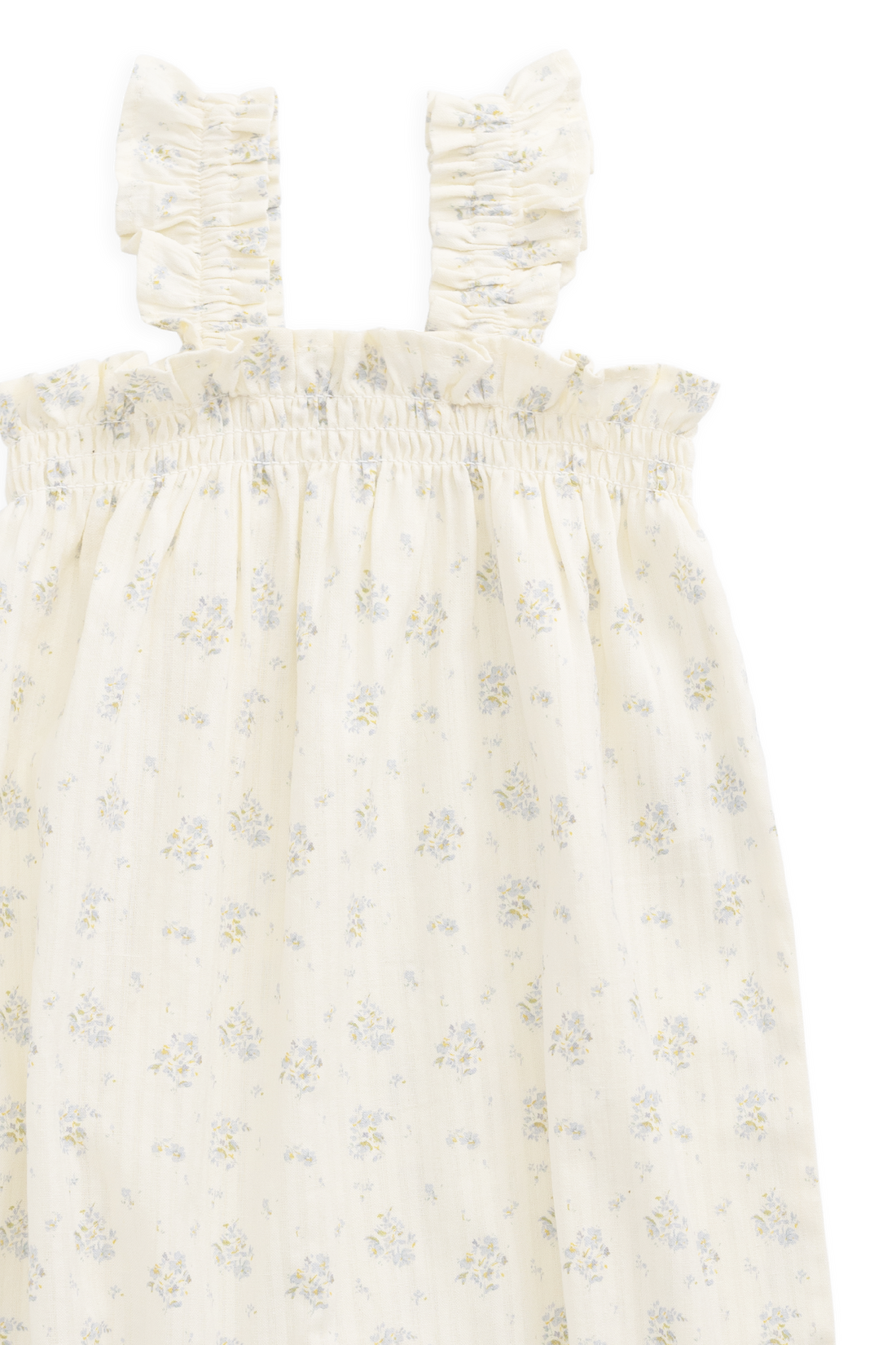 Organic Cotton Catalina Playsuit - Justine Vanilla Sky Childrens Playsuit from Jamie Kay NZ