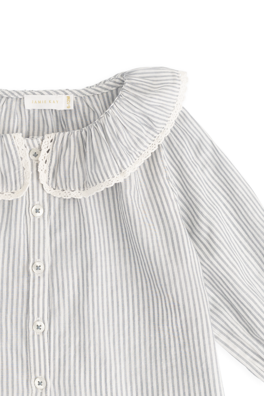 Organic Cotton Dovie Blouse - Harbour Stripe Childrens Top from Jamie Kay NZ