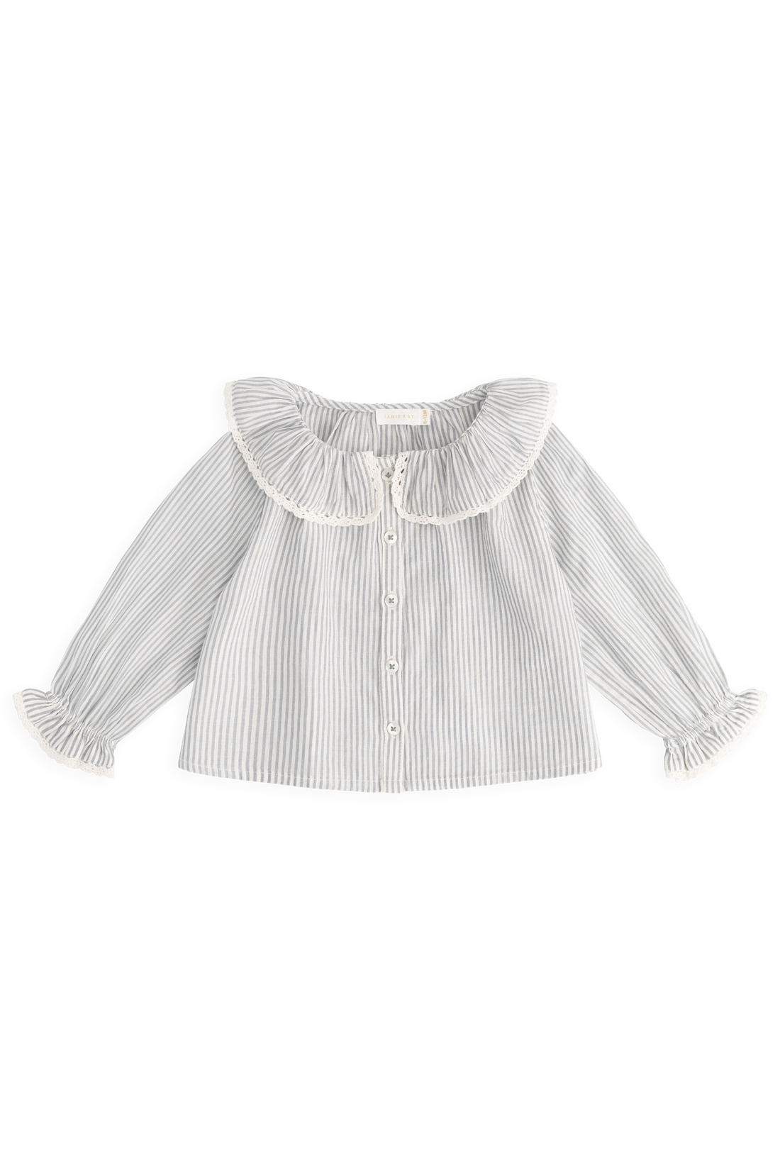 Organic Cotton Dovie Blouse - Harbour Stripe Childrens Top from Jamie Kay NZ