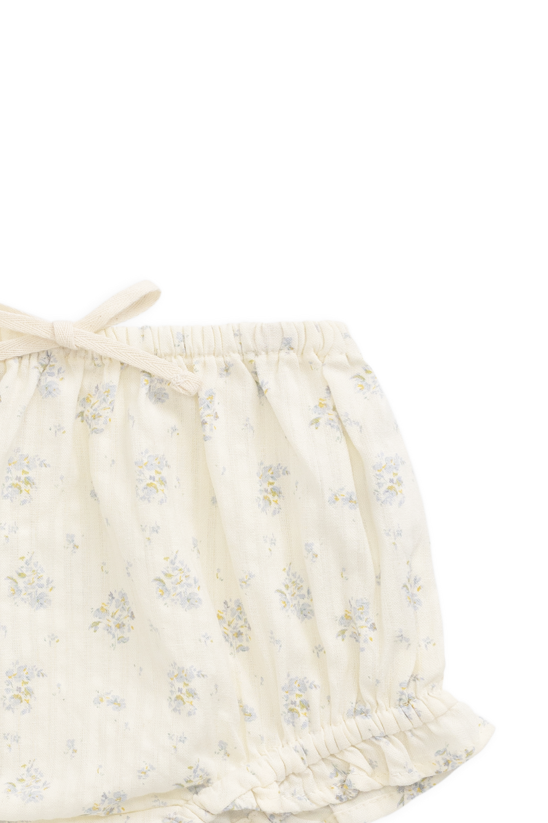 Organic Cotton Frill Bloomer - Justine Vanilla Sky Childrens Bloomer from Jamie Kay NZ