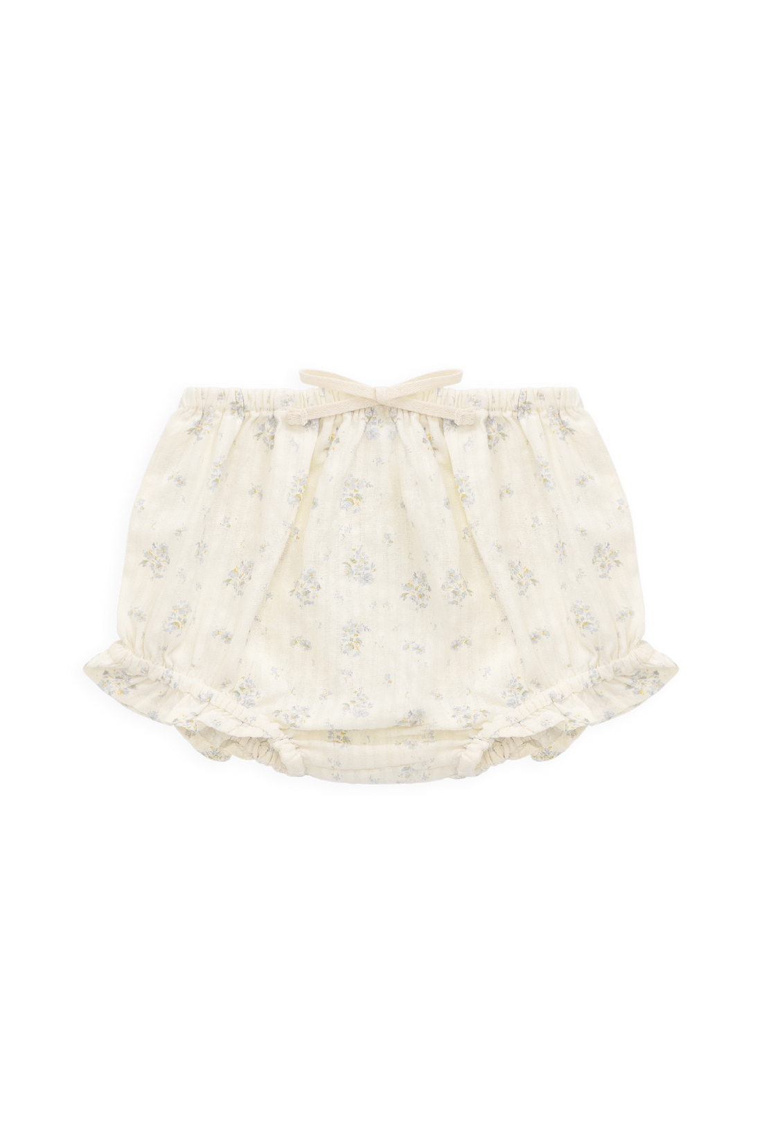 Organic Cotton Frill Bloomer - Justine Vanilla Sky Childrens Bloomer from Jamie Kay NZ