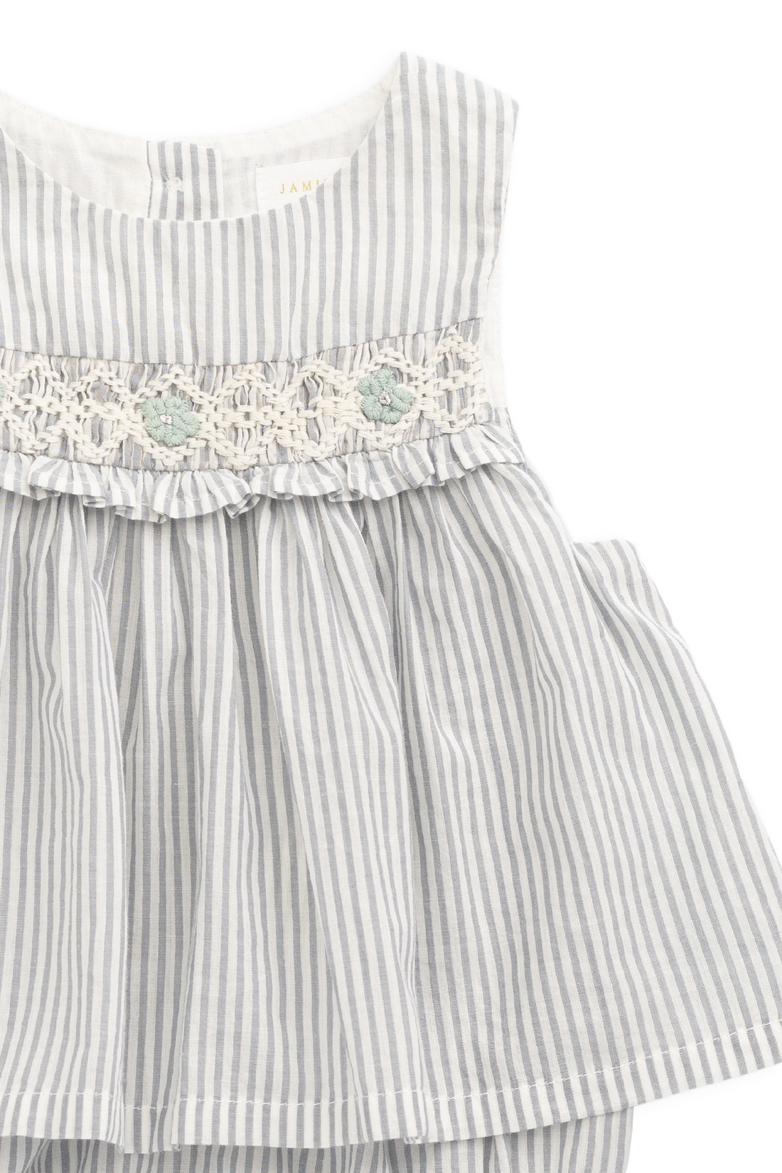 Organic Cotton Gracen Playsuit - Harbour Stripe Childrens Playsuit from Jamie Kay NZ
