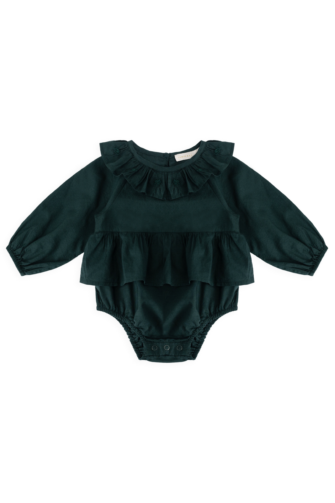 Organic Cotton Hartlen Playsuit - Deep Fern Childrens Playsuit from Jamie Kay NZ