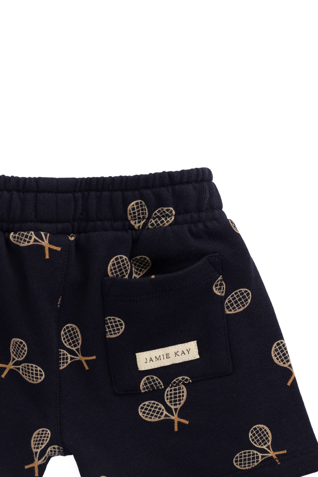 Organic Cotton Jalen Short - Racquet Navy Childrens Shorts from Jamie Kay NZ