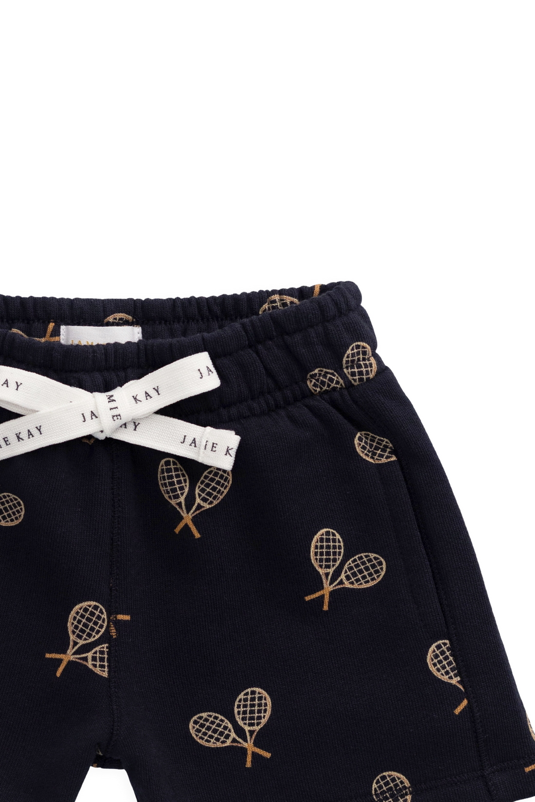 Organic Cotton Jalen Short - Racquet Navy Childrens Shorts from Jamie Kay NZ