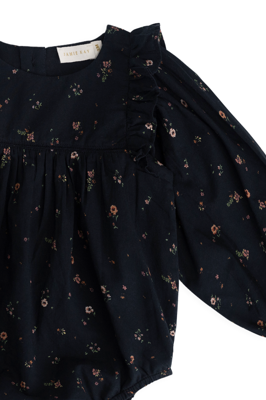 Organic Cotton Kaianna Playsuit - Eloise Navy Childrens Playsuit from Jamie Kay NZ
