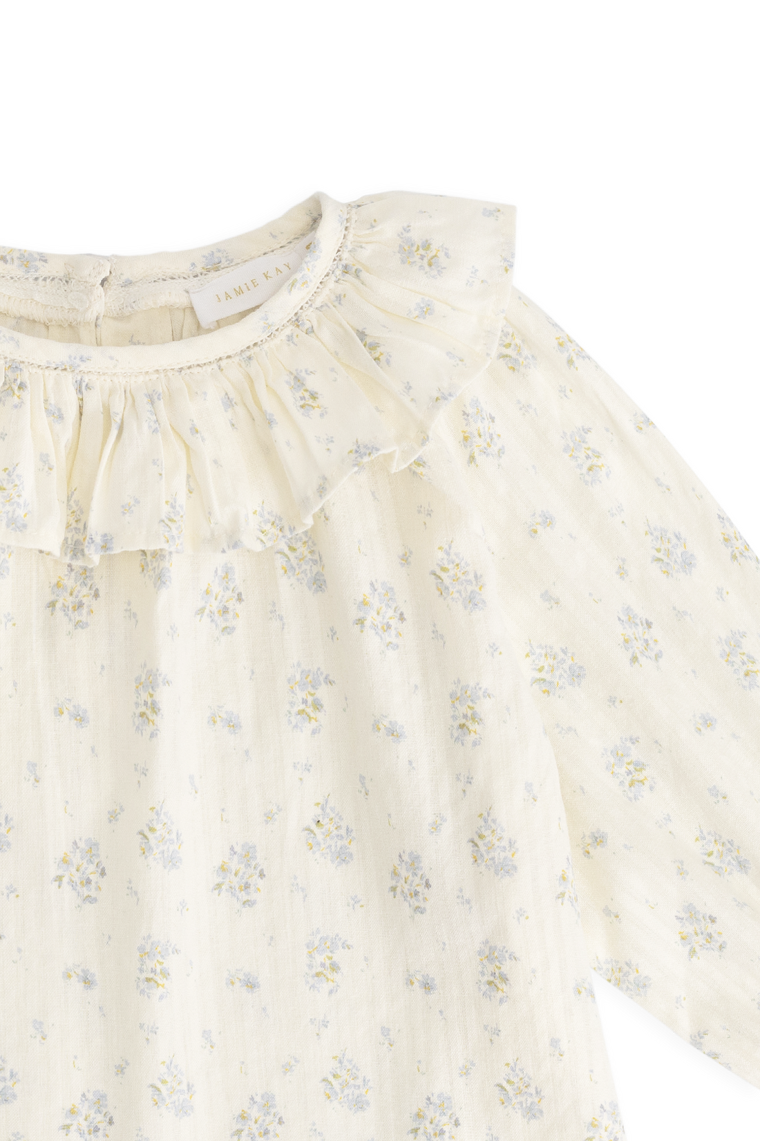 Organic Cotton Leonie Top - Justine Vanilla Sky Childrens Top from Jamie Kay NZ
