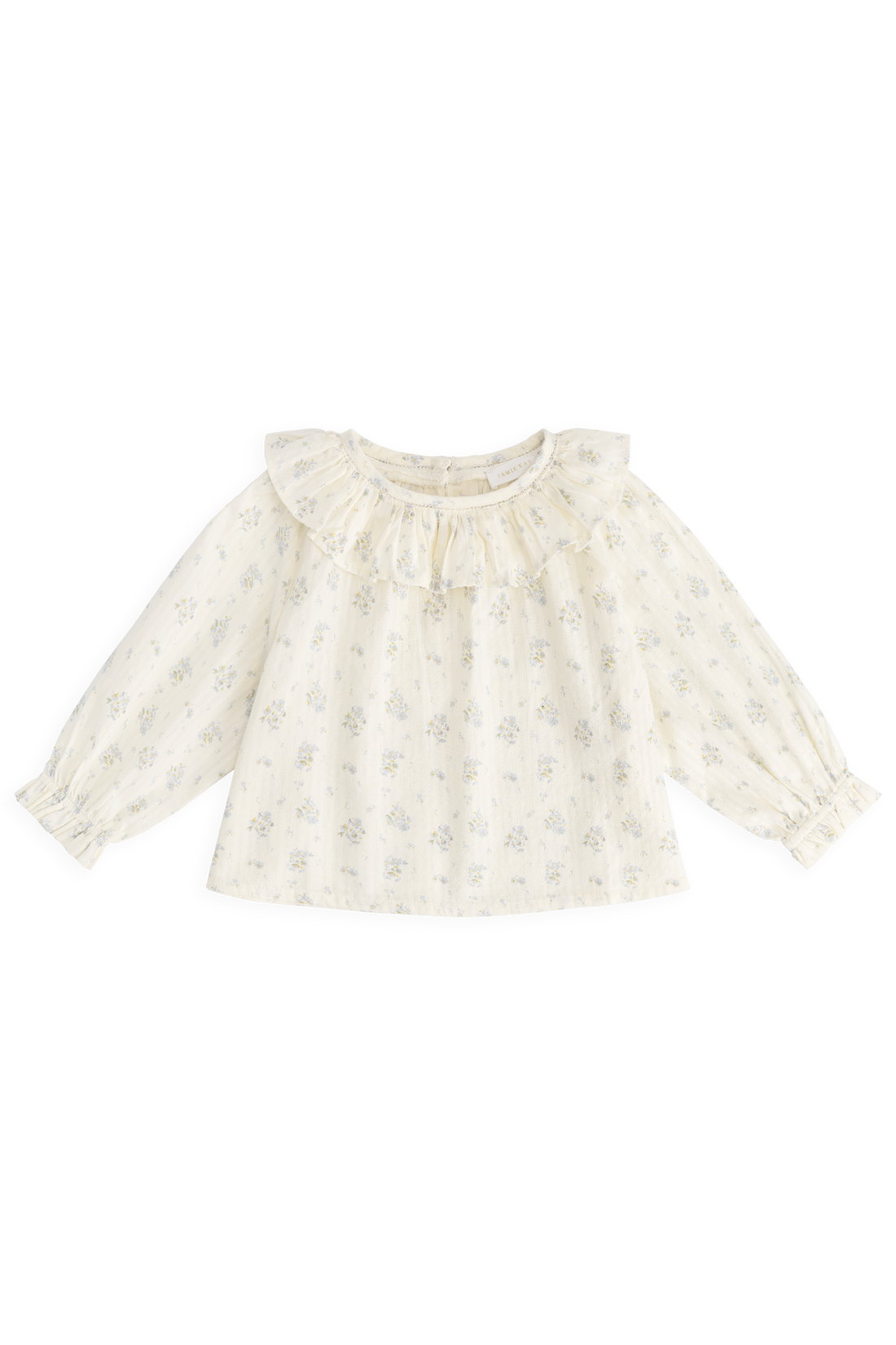 Organic Cotton Leonie Top - Justine Vanilla Sky Childrens Top from Jamie Kay NZ