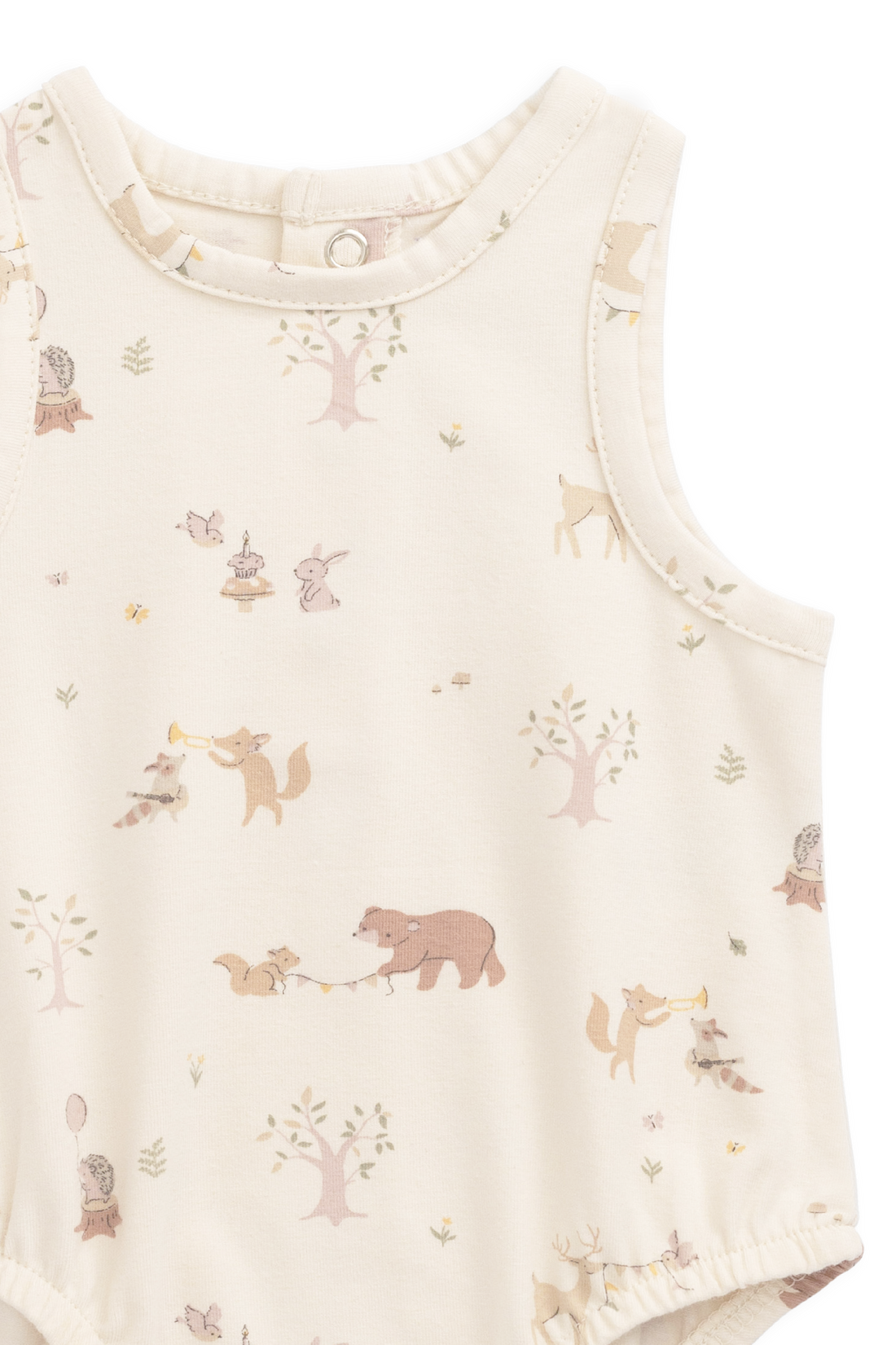 Organic Cotton Lionel Playsuit - Party Animals Childrens Playsuit from Jamie Kay NZ