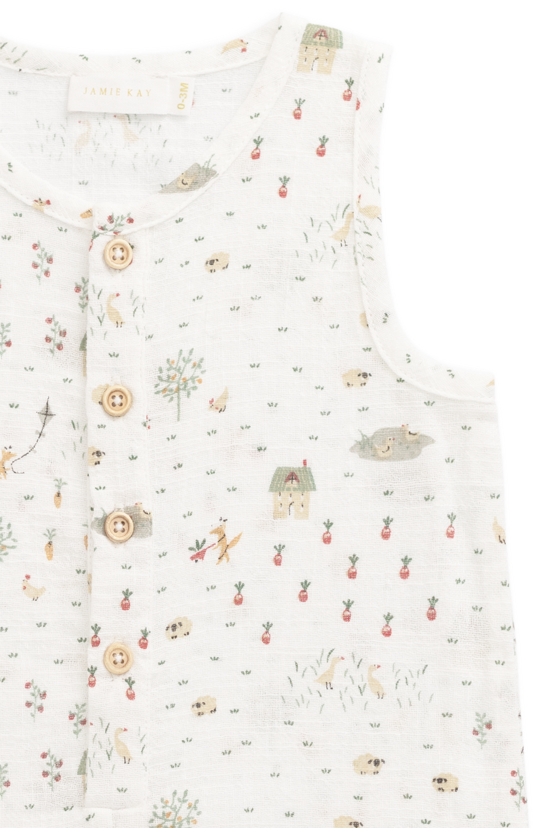 Organic Cotton Milo Jumpsuit - Countryside Life Tofu Childrens Jumpsuit from Jamie Kay NZ