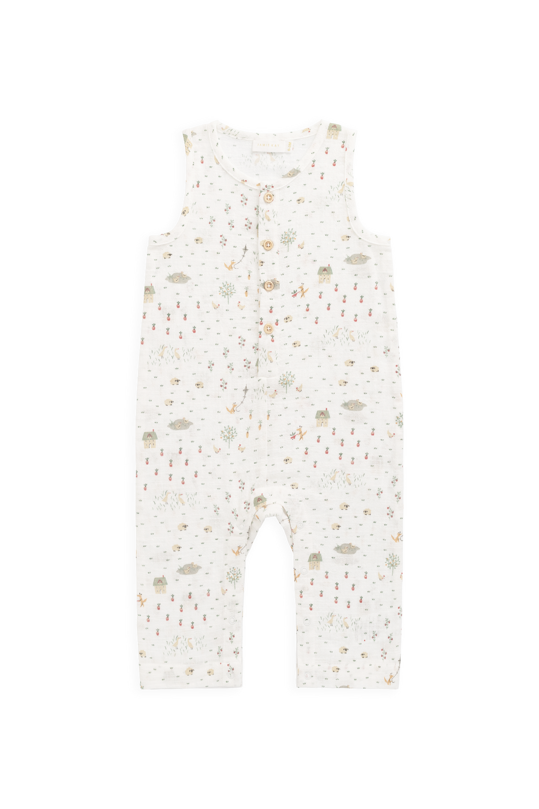 Organic Cotton Milo Jumpsuit - Countryside Life Tofu Childrens Jumpsuit from Jamie Kay NZ