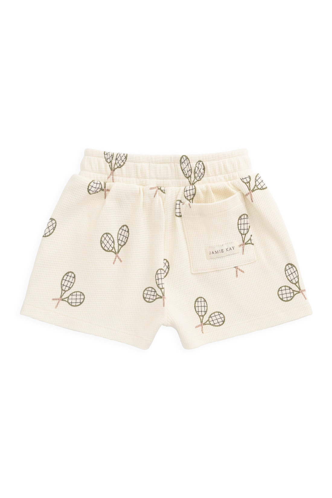 Organic Cotton Waffle Leith Short - Racquet Tofu Childrens Shorts from Jamie Kay NZ