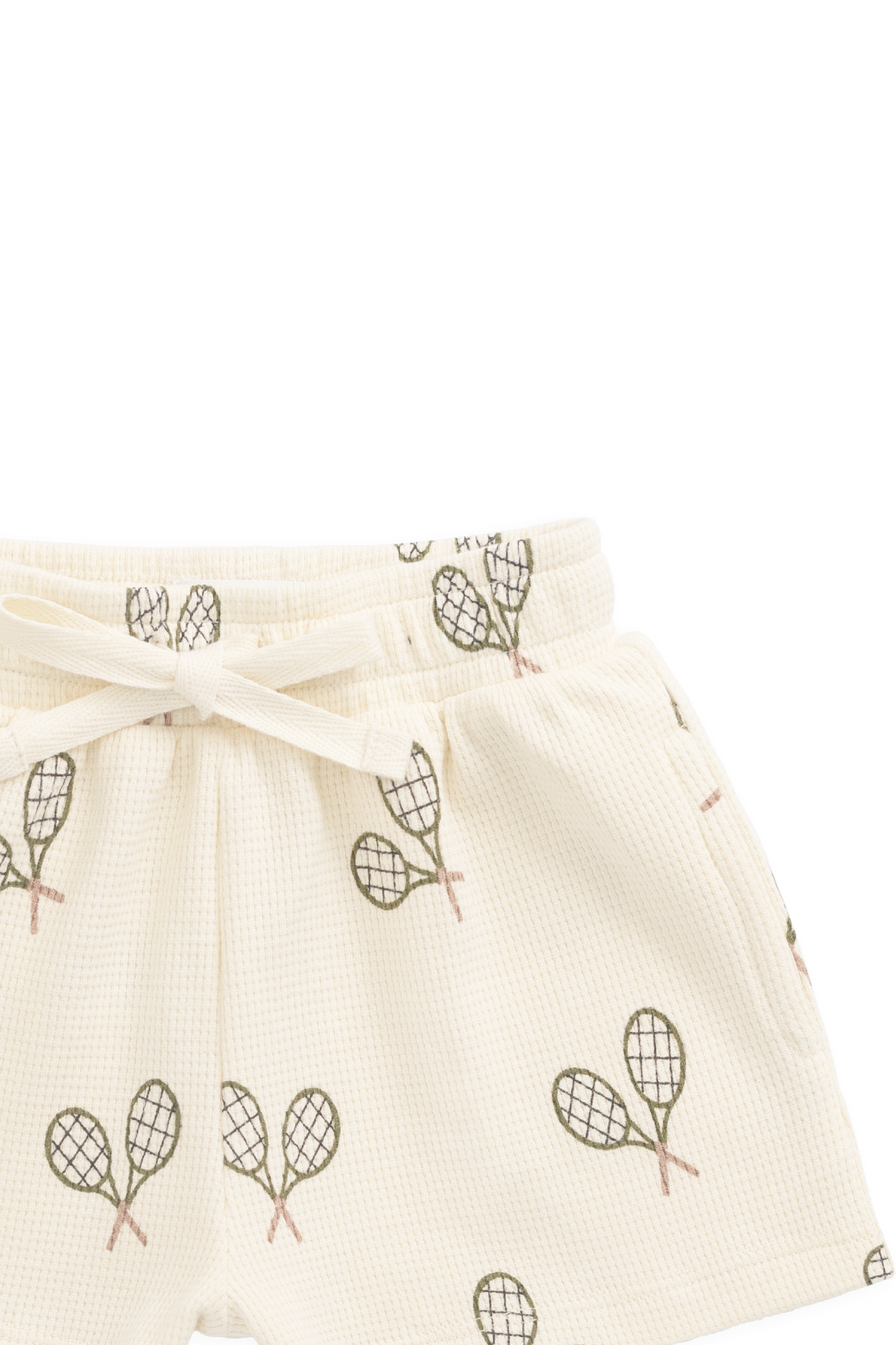 Organic Cotton Waffle Leith Short - Racquet Tofu Childrens Shorts from Jamie Kay NZ