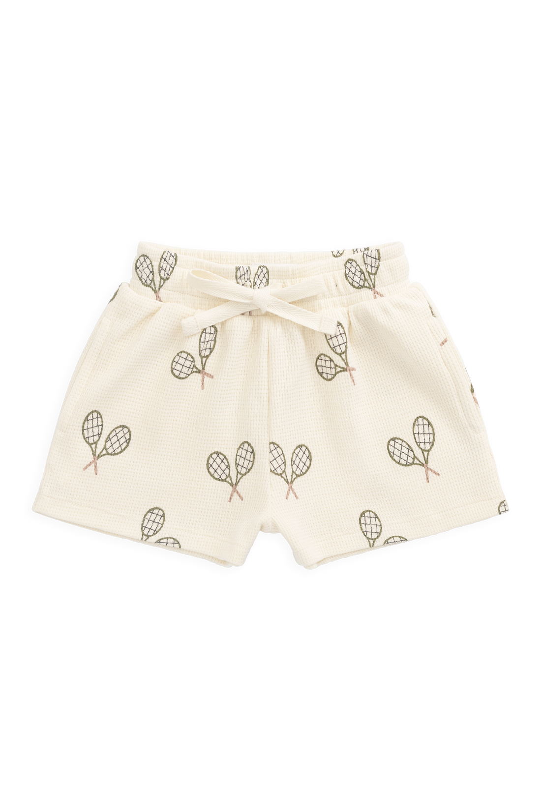 Organic Cotton Waffle Leith Short - Racquet Tofu Childrens Shorts from Jamie Kay NZ
