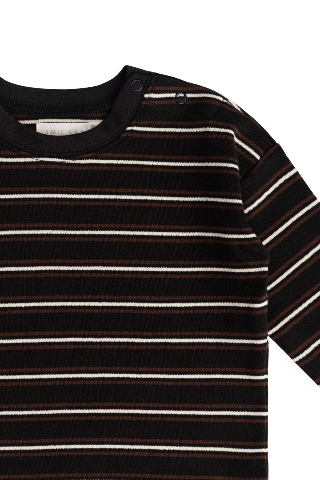 Pima Cotton Edward Long Sleeve Top - Courtside Stripe Childrens Top from Jamie Kay NZ