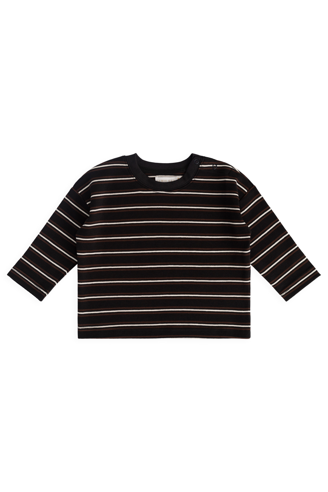 Pima Cotton Edward Long Sleeve Top - Courtside Stripe Childrens Top from Jamie Kay NZ