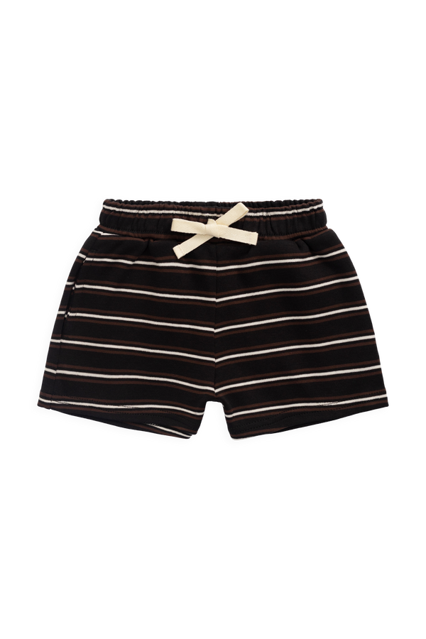 Pima Cotton Edward Short - Courtside Stripe Childrens Shorts from Jamie Kay NZ