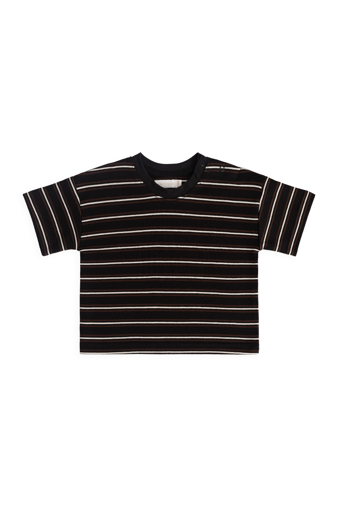 Pima Cotton Edward Tee - Courtside Stripe Childrens Top from Jamie Kay NZ